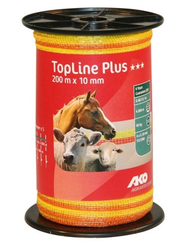 Taralint AKO TopLine Plus kollane/oranž 10mm/200m