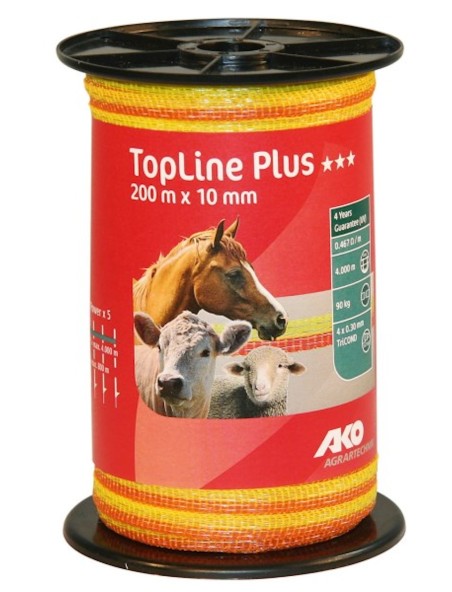 Taralint AKO TopLine Plus kollane/oranž 10mm/200m