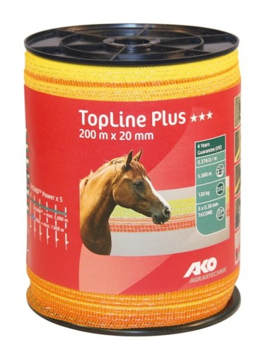 Taralint AKO TopLine Plus kollane/oranž 20mm/200m